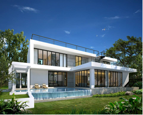 ผลงานออกแบบบ้านหรู Monarch Villa พร้อมสระว่ายน้ำ